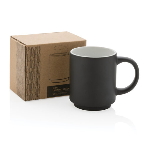 Stapelbare mok 180 ml P434.07 met logo bedrukken DeBle