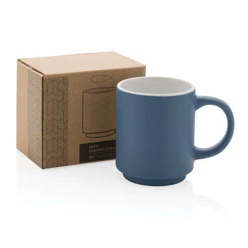 Stapelbare mok 180 ml P434.07 met logo bedrukken DeBle