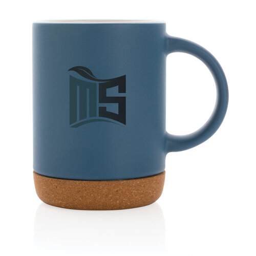 Keramische mok 280 ml P434.08 met kurken bodem en logo bedrukken DeBle