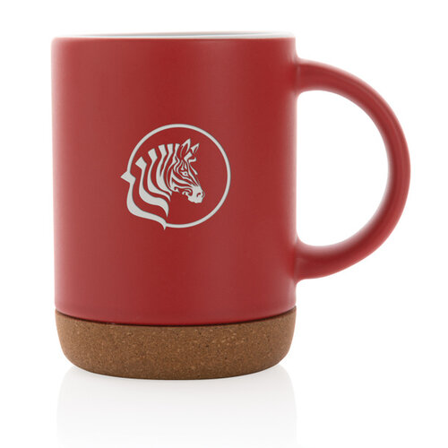 Keramische mok 280 ml P434.08 met kurken bodem en logo bedrukken DeBle