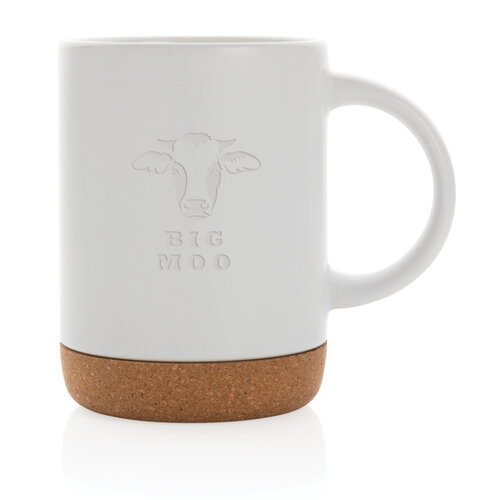 Keramische mok 280 ml P434.08 met kurken bodem en logo bedrukken DeBle
