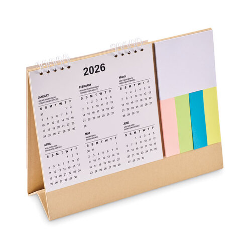 Bureaukalender met memoblok (MO2756) met logo