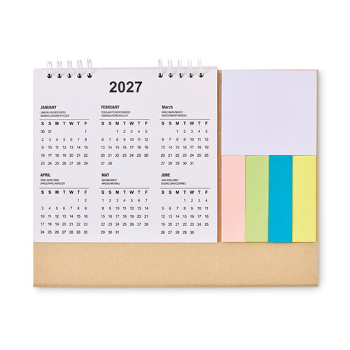 Bureaukalender met memoblok (MO2756) met logo