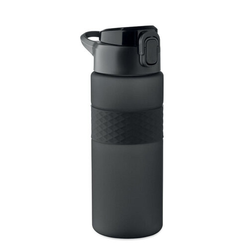 DeBle RPET drinkfles 700 ml van gerecycled PET met logo, duurzame herbruikbare waterfles met rietje