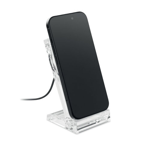 Draadloze oplader acryl 15W (MO2611) met logo