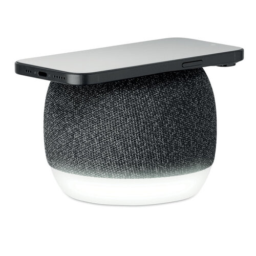 15W draadloze speaker met oplader MO2714 met logo bedrukken DeBle