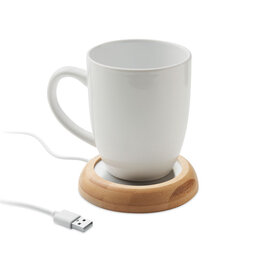 Bamboe mokwarmer met USB MO2592