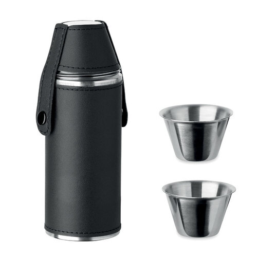 Heupfles met shot cups (MO2628) met logo