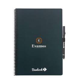 Bambook Classic Original Notebook A4 3068 uitwisbaar notitieboek met FSC-kartonnen cover, 40 whiteboardpagina’s, wiro-binding en marker