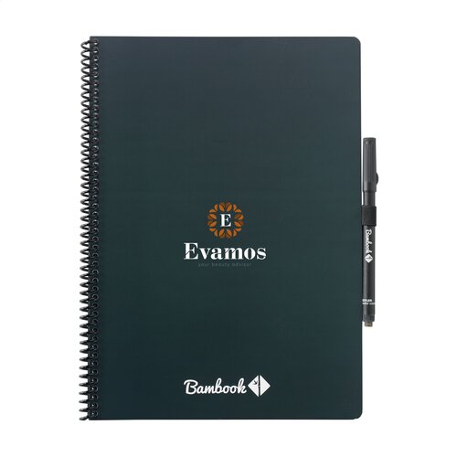 Bambook Classic Original Notebook A4 3068 uitwisbaar notitieboek met FSC-kartonnen cover, 40 whiteboardpagina’s, wiro-binding en marker