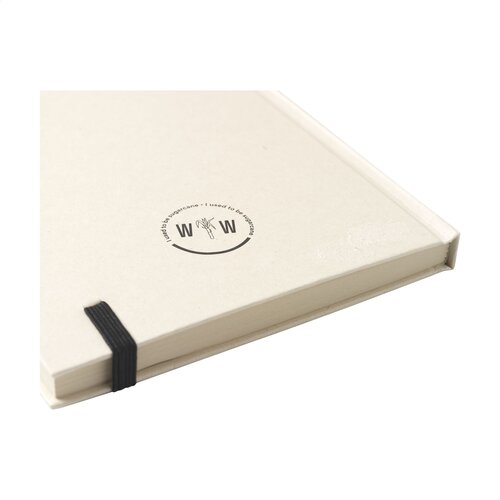 Sugarcane Bagasse Spiral Notebook A5 – 3497, duurzaam relatiegeschenk van FSC Mix-papier en suikerrietafval met hardcover, 80 gelinieerde vellen en wire-o-binding