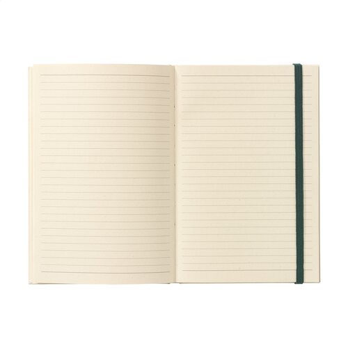 Sugarcane Bagasse Spiral Notebook A5 – 3497, duurzaam relatiegeschenk van FSC Mix-papier en suikerrietafval met hardcover, 80 gelinieerde vellen en wire-o-binding