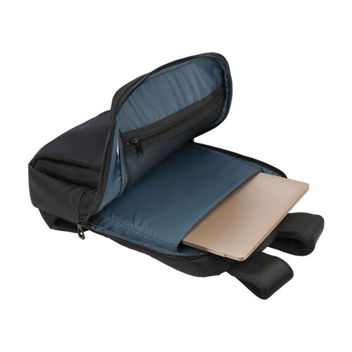 Tucano Lunar Business Backpack 15,6 inch met logo – DeBle duurzame laptoprugzak van gerecycled kunststof met gewatteerd laptopvak en ergonomisch rugpand voor bedrijven