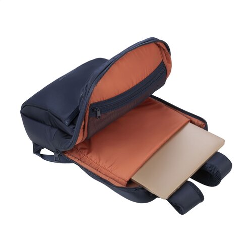 Tucano Lunar Business Backpack 15,6 inch met logo – DeBle duurzame laptoprugzak van gerecycled kunststof met gewatteerd laptopvak en ergonomisch rugpand voor bedrijven