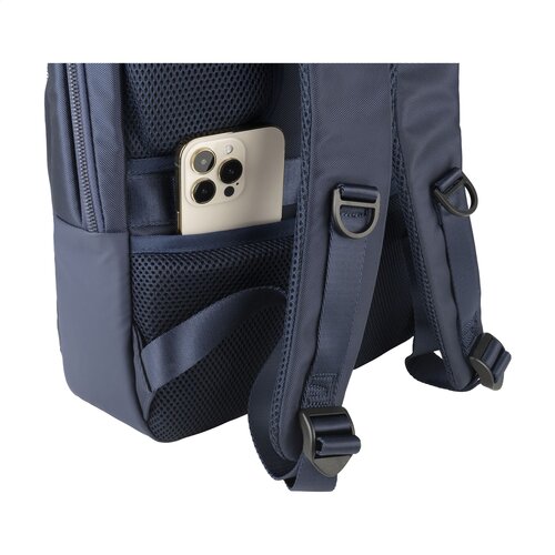 Tucano Lunar Business Backpack 15,6 inch met logo – DeBle duurzame laptoprugzak van gerecycled kunststof met gewatteerd laptopvak en ergonomisch rugpand voor bedrijven