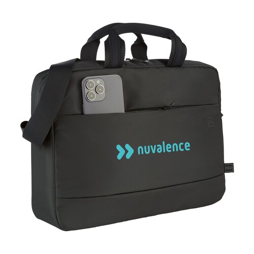 Tucano Global 2 Business Laptopbag 15,6 inch met logo – DeBle duurzame laptopbag van gerecycled PET met organiser-vak en laptopvak voor bedrijven