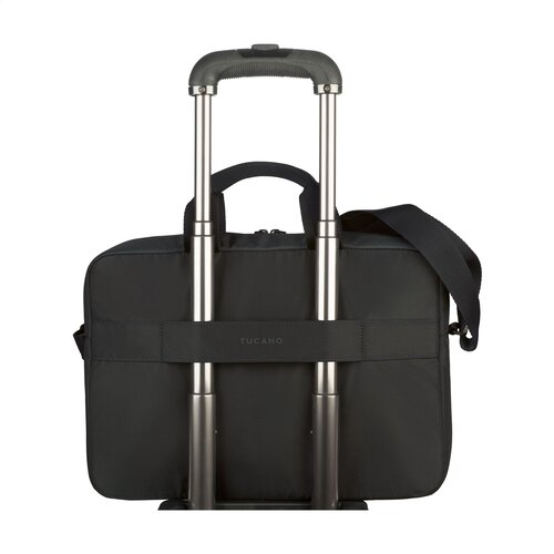 Tucano Global 2 Business Laptopbag 15,6 inch met logo – DeBle duurzame laptopbag van gerecycled PET met organiser-vak en laptopvak voor bedrijven