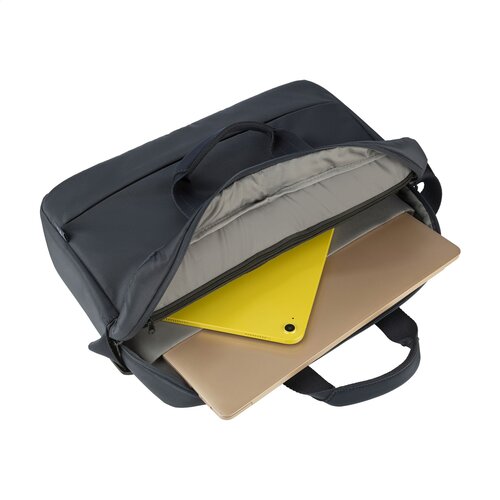 Tucano Global 2 Business Laptopbag 15,6 inch met logo – DeBle duurzame laptopbag van gerecycled PET met organiser-vak en laptopvak voor bedrijven