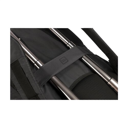 Tucano Lato Backpack 17 inch met logo – DeBle duurzame laptoprugzak van gerecycled kunststof met ergonomisch rugpand en organiser voor bedrijven