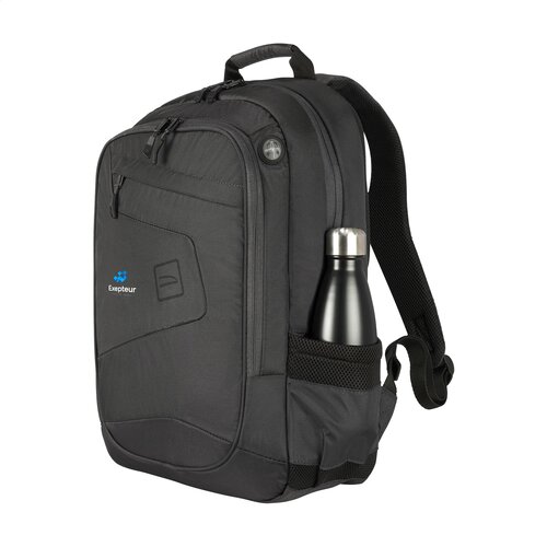 Tucano Lato Backpack 17 inch met logo – DeBle duurzame laptoprugzak van gerecycled kunststof met ergonomisch rugpand en organiser voor bedrijven