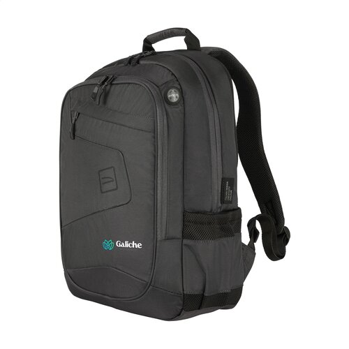 Tucano Lato Backpack 17 inch met logo – DeBle duurzame laptoprugzak van gerecycled kunststof met ergonomisch rugpand en organiser voor bedrijven