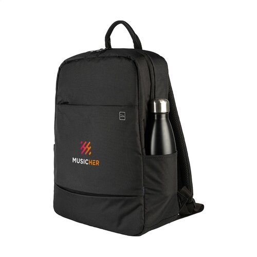 Tucano Global Backpack 15,6 inch met logo – DeBle duurzame laptoprugzak van gerecycled PET met ergonomisch rugpand en laptopvak voor bedrijven