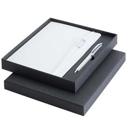 DéBlé Legato Elegance notitieboek en rollerbalpen set 106258 bedrukt met logo