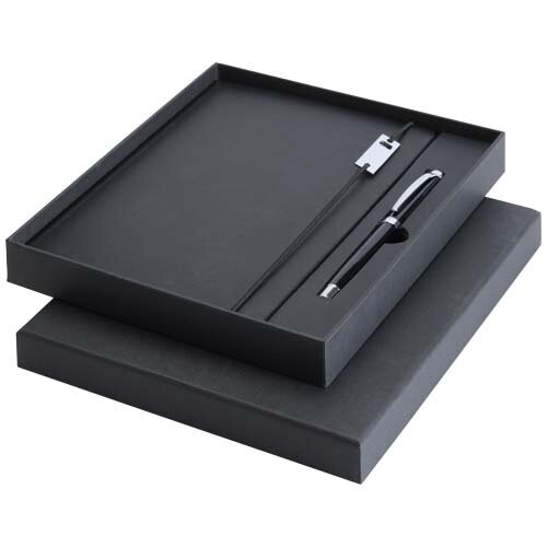 Legato Elegance A5 notitieboek met harde kaft en rollerbalpen set – 106258, luxe schrijfset van gerecycled kunstleder en FSC-papier met premium pen
