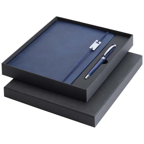 Legato Elegance A5 notitieboek met harde kaft en rollerbalpen set – 106258, luxe schrijfset van gerecycled kunstleder en FSC-papier met premium pen