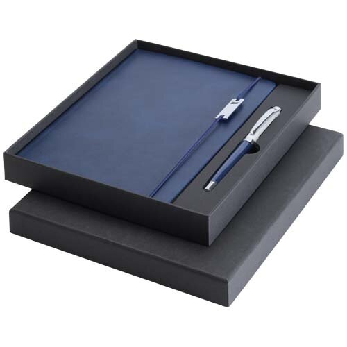 Legato Elegance A5 notitieboek met harde kaft en rollerbalpen set – 106258, luxe schrijfset van gerecycled kunstleder en FSC-papier met premium pen