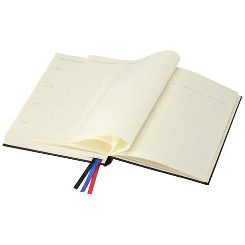 Alder A5 notitieboek met harde kaft – 10625790, duurzaam notitieboek van gerecycled leerachtig plastic met planner, sticky notes en luxe afwerking
