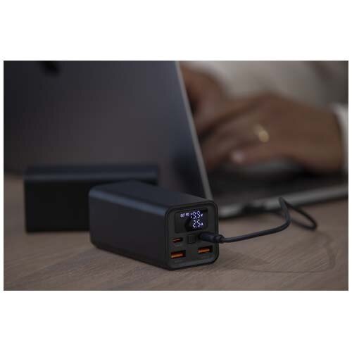Acamar powerbank van 20.000 mAh 70 W voor laptops van gerecycled aluminium