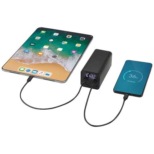 Acamar powerbank van 20.000 mAh 70 W voor laptops van gerecycled aluminium