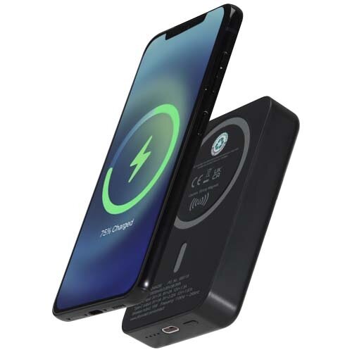 Acrab magnetische draadloze powerbank van 10.000 mAh 15 W met 20 W PD van gerecycled plastic