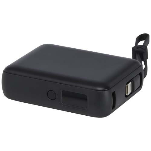 Acrux tabletpowerbank van 10.000 mAh 35 W met ingebouwde Type-C kabel van gerecycled plastic