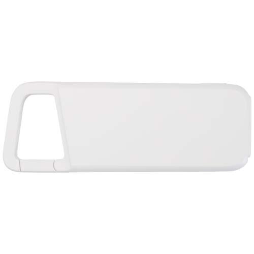 Alkes waterbestendige powerbank van 5000 mAh 12 W van gerecycled plastic met karabijnhaak