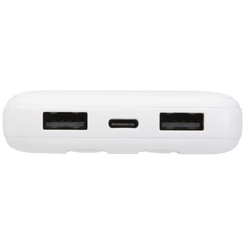 Adhil powerbank van 10.000 mAh 10 W van gerecycled plastic met 2 ingebouwde kabels