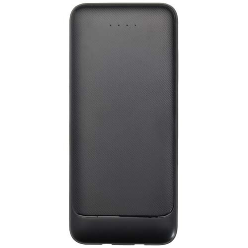 Adhil powerbank van 10.000 mAh 10 W van gerecycled plastic met 2 ingebouwde kabels