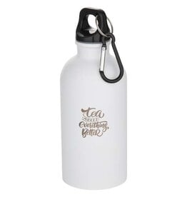 Oregon 400 ml matte RCS roestvrijstalen waterfles – duurzame compacte drinkfles met karabijnhaak, ideaal voor dagelijks gebruik en te bedrukken met logo
