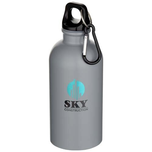 Oregon 400 ml matte RCS roestvrijstalen waterfles – duurzame compacte drinkfles met karabijnhaak, ideaal voor dagelijks gebruik en te bedrukken met logo