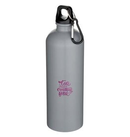 Oregon 750 ml matte RCS roestvrijstalen waterfles met karabijnhaak – duurzame lichtgewicht drinkfles ideaal voor dagelijks gebruik en bedrukt met logo