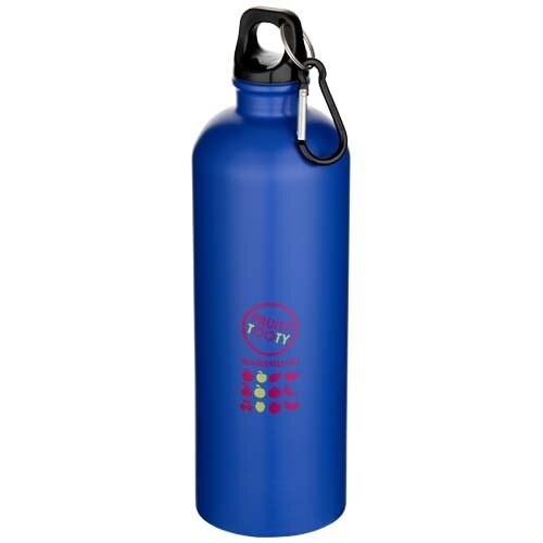 Oregon 750 ml matte RCS roestvrijstalen waterfles met karabijnhaak – duurzame lichtgewicht drinkfles ideaal voor dagelijks gebruik en bedrukt met logo