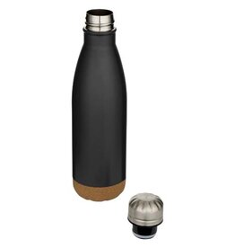 Cove 500 ml vacuüm geïsoleerde RVS waterfles met kurkdetails bedrukken DeBle