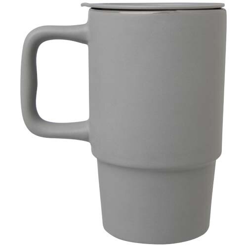 Mok 450 ml met deksel Carter met logo bedrukken DeBle