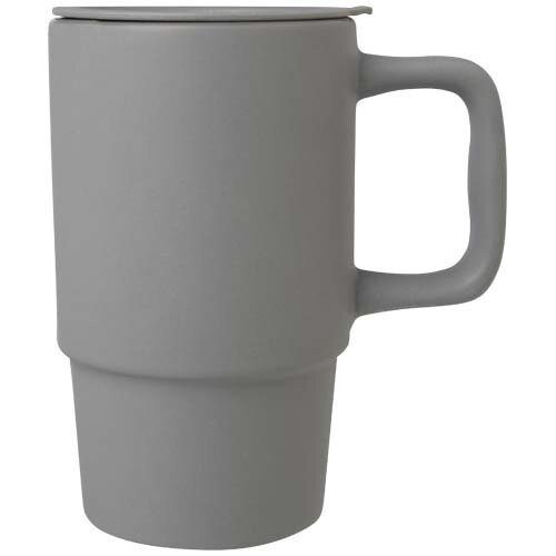 Mok 450 ml met deksel Carter met logo bedrukken DeBle