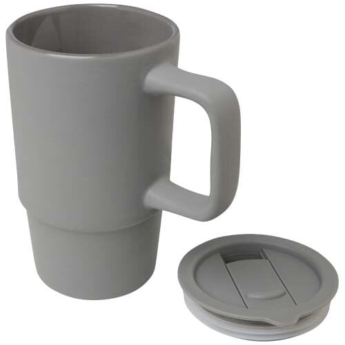 Mok 450 ml met deksel Carter met logo bedrukken DeBle