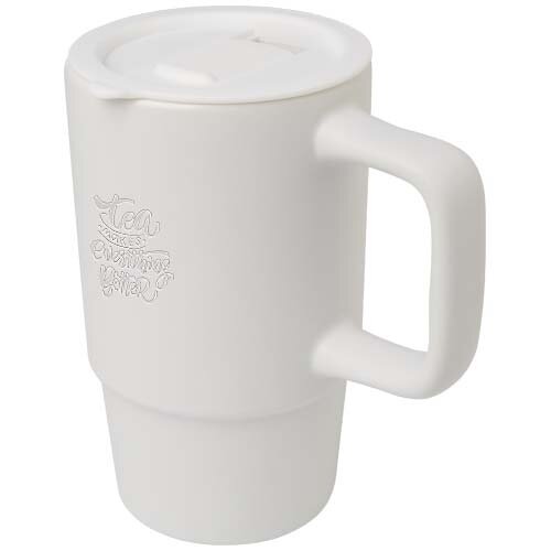 Mok 450 ml met deksel Carter met logo bedrukken DeBle