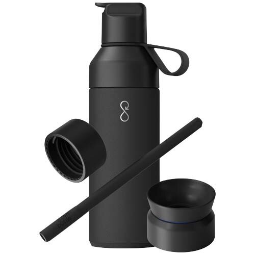 Ocean Bottle 500 ml 3-in-1 thermosfles geschenkset met logo bedrukken DeBle