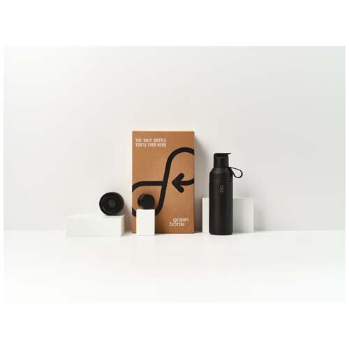 Ocean Bottle 500 ml 3-in-1 thermosfles geschenkset met logo bedrukken DeBle