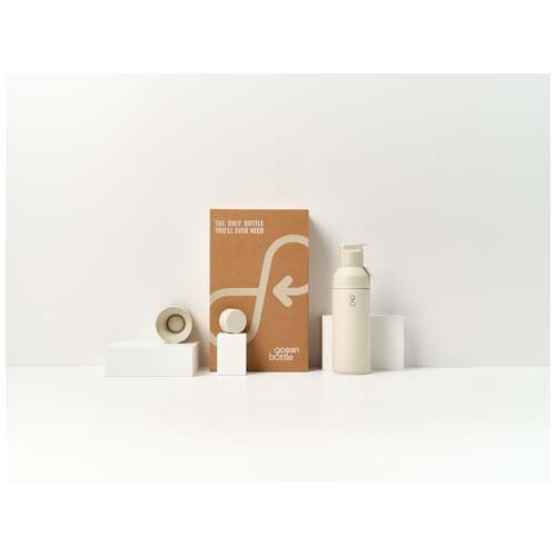 Ocean Bottle 500 ml 3-in-1 thermosfles geschenkset met logo bedrukken DeBle
